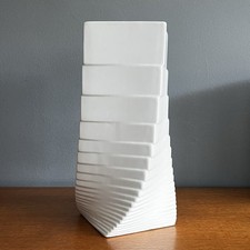 Vintage BHS White Pottery Vase