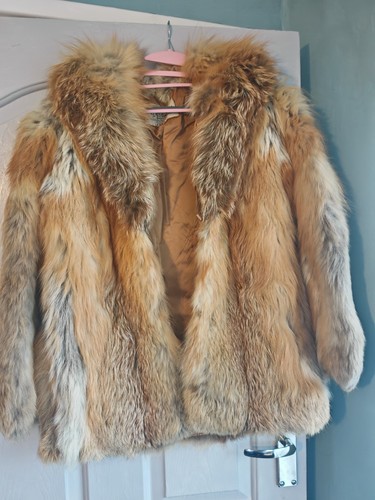 Red fox fur coat - coat,