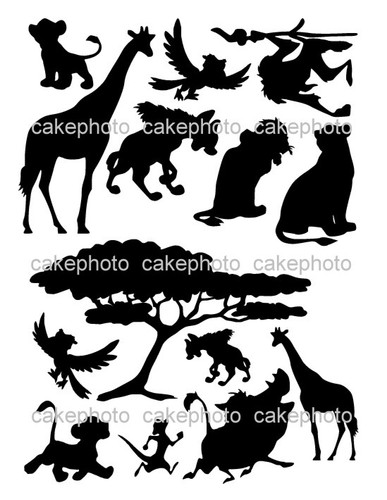 Silhouettes lion king - silhouettes,