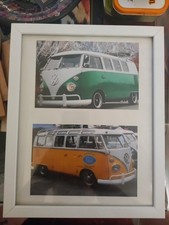 Two VW Camper Van Framed