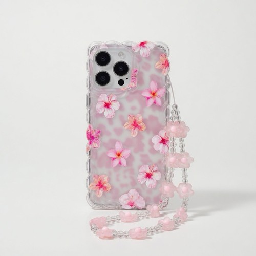 Pink girly floral shockproof - pink,