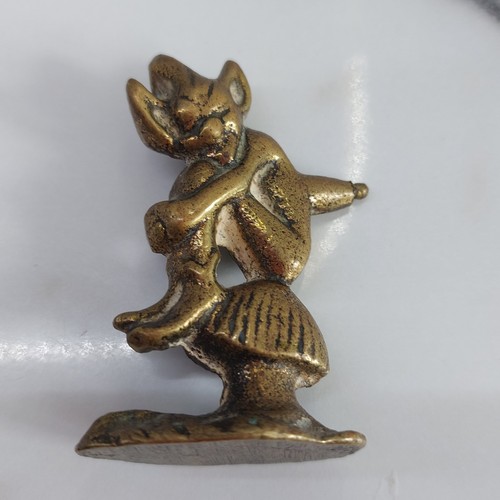 Vintage brass pixie figure - brass,