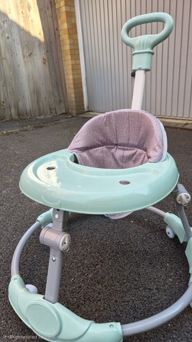 Mint green grey baby walker - green,