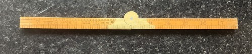 Vintage boxwood folding ruler - boxwood,