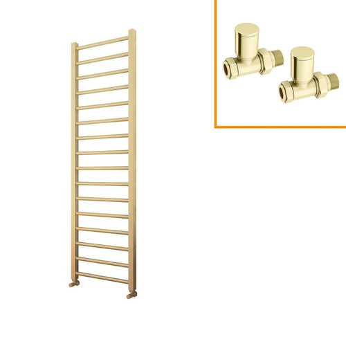 Brushed brass towel rail - brass,