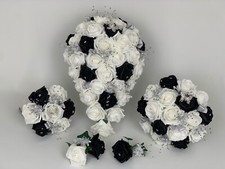 Wedding bouquets black ivory - bouquets,
