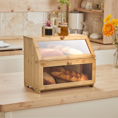 Bamboo bread bin - bamboo,