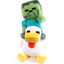 Kids Plush Toys Minecraft Chicken Jockey Plush Pillow Buddy Stuffed Xmas Gifts