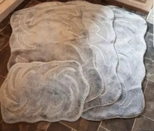 ROMANY GYPSY WASHABLE SETS OF TOURER SIZE 67X120CM MATS/RUGS SILVER NON SLIP XX