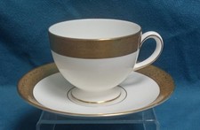 Wedgwood Ascot Gold Encrusted  Tea Cup and Saucer - imperfection
