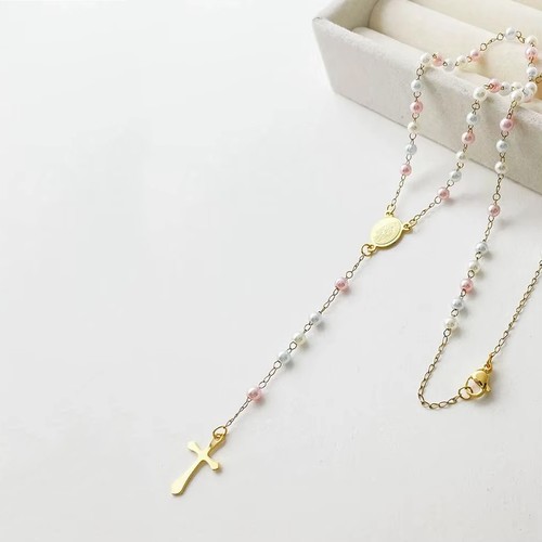 Pink blue white pearl - blue,,