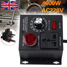 AC 220V 4000W SCR Variable Voltage Regulator Speed Motor Fan Dimmer Controller B