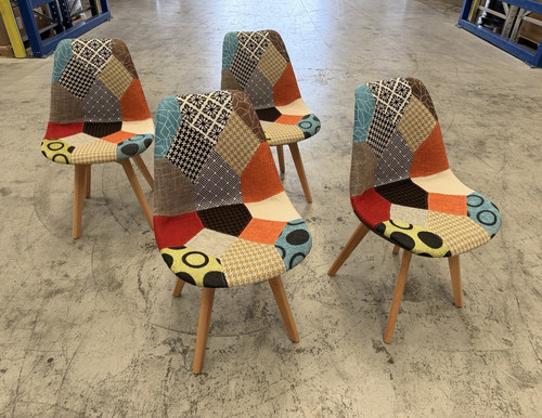 Patchwork fabric upholstered - patchwork,