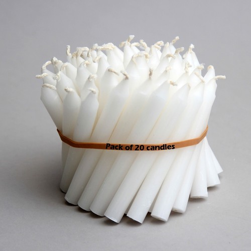 White christingle candles - christingle,