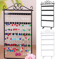 1/2x Earring Hanging Display Rack 48 Holes Jewelry Organizer Metal Stand Holder