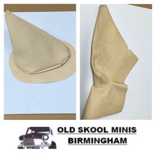Classic Mini Handbrake & Gear Stick Vinyl Gaiter Covers in Cream 3W3