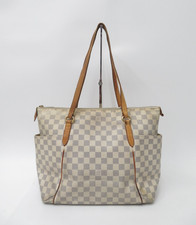 Authentic Louis Vuitton Damier Azur Totally MM Shoulder Tote Bag #43785
