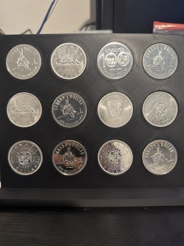 Silver canadian dollar set - dollar,