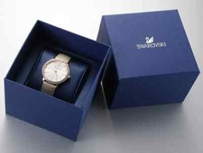 Genuine Swarovski Empty  Blue Watch  Box with original instructions manual