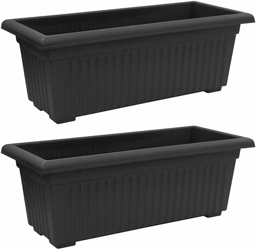70cm black trough plant - x,