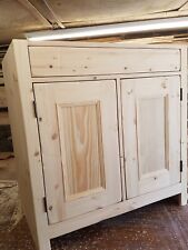 freestanding solid wood kitchen cabinets slightly distressed 