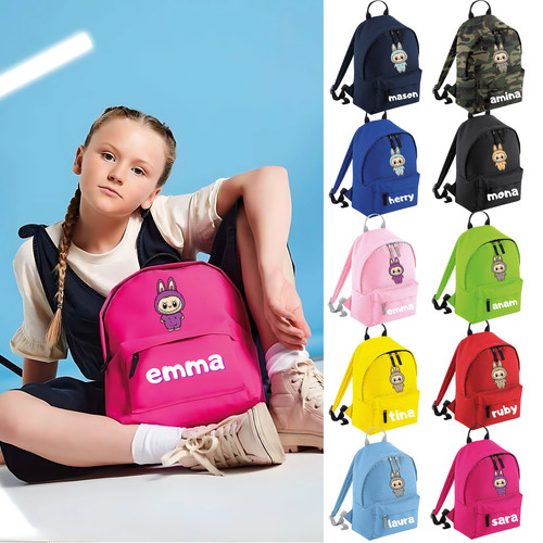 Personalised labubu backpack - labubu,