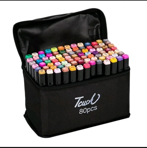 80pc colouring pens - pens, dual