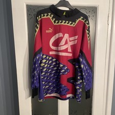 Size M Vintage Puma 1980s goalkeeper football shirt jersey