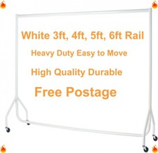 HEAVY DUTY Clothes Rails WHITE