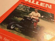 ALLEN National Triple Mowers Original 1970s Sales Brochure