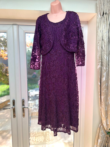 Purple tape work dress with - purple,