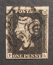 Penny Black 1840 Stamp QV SG2