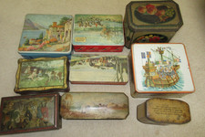 Biscuit Tin Box Storage Advertising sweets chocolate please choose vintage