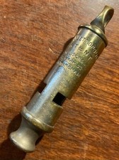 Antique Collectable Metropolitan Police Whistle J Hudson, 13 Barr St, Birmingham