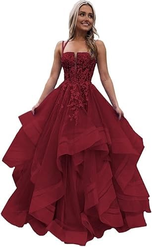 Teens long tulle prom gown - long,