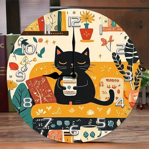 10inch whimsical cat coffee - whimsical,