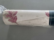 Vintage  LAURA ASHLEY Merevale Burgundy /Stone Wallcovering Wall paper 