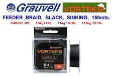 GRAUVELL VORTEKS SINKING FEEDER BRAID 150mt SPOOL COARSE FISHING BRAIDED LINE