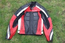 Frank Thomas Motorcycle Leather Jacket Black Red White UK 40 Racing Suit EU 50