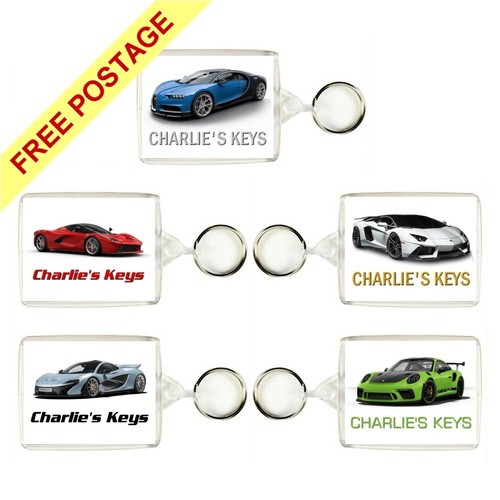 Personalised supercar keyring - supercar,