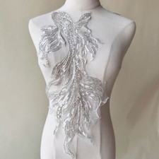  Silver Sequined Fish Pattern