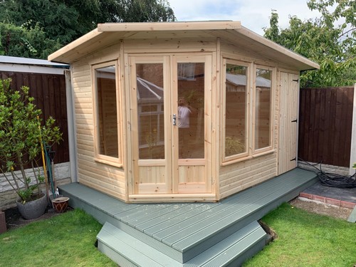 Corner summerhouse shed - summerhouse,