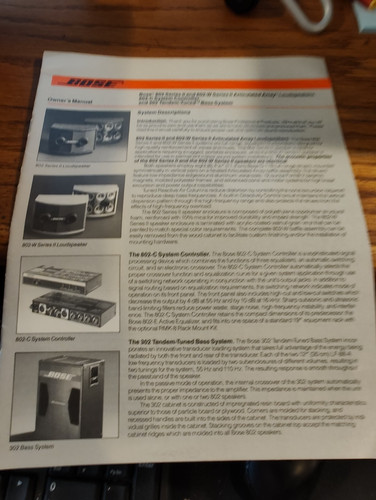Bose 802 302 - , owner