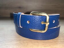 Real Leather Belt 25mm New Child Children's Boys Blue School Wedding Suit V75