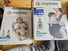 Ergo 360 Baby Carrier Blue 4 Positions With Newborn Insert Sling Boxed Ergobaby