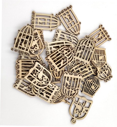 Bird cage wood wooden - wood, doves