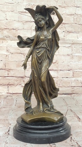 Bronze art nouveau lady - nouveau,
