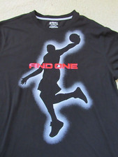 AND1 Basketball Logo T-Shirt Slam Dunk Athletic S/S XL Tee Black Hoops New