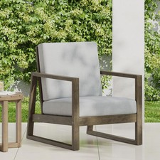 Outdoor Acacia Wood Club Chair