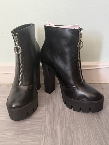 Womens black platform ankle - womens,